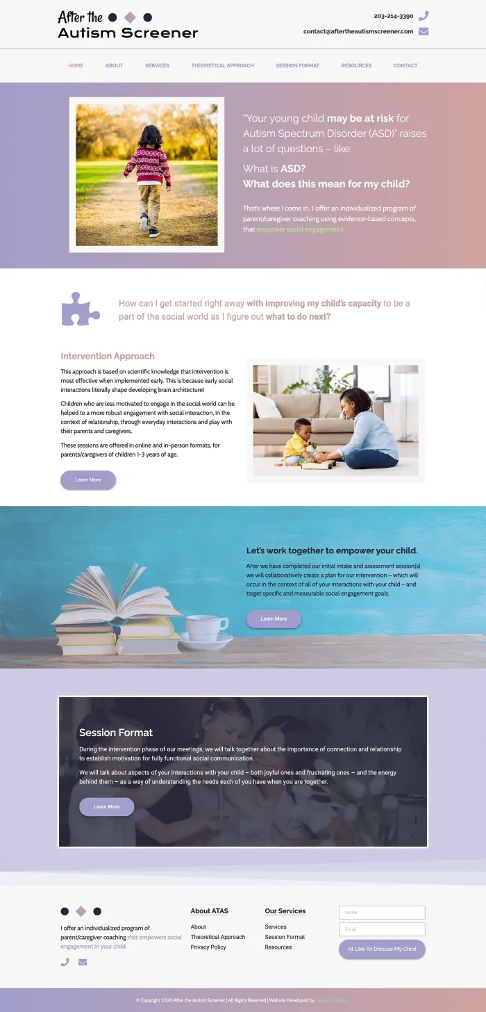 After the Autism Screener website
