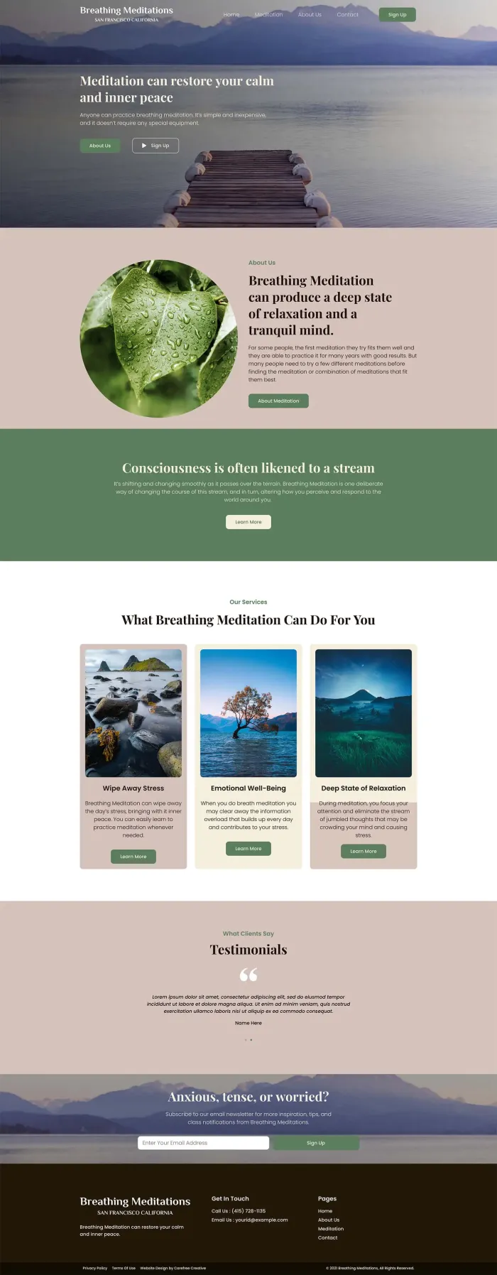 Breathing Meditations website