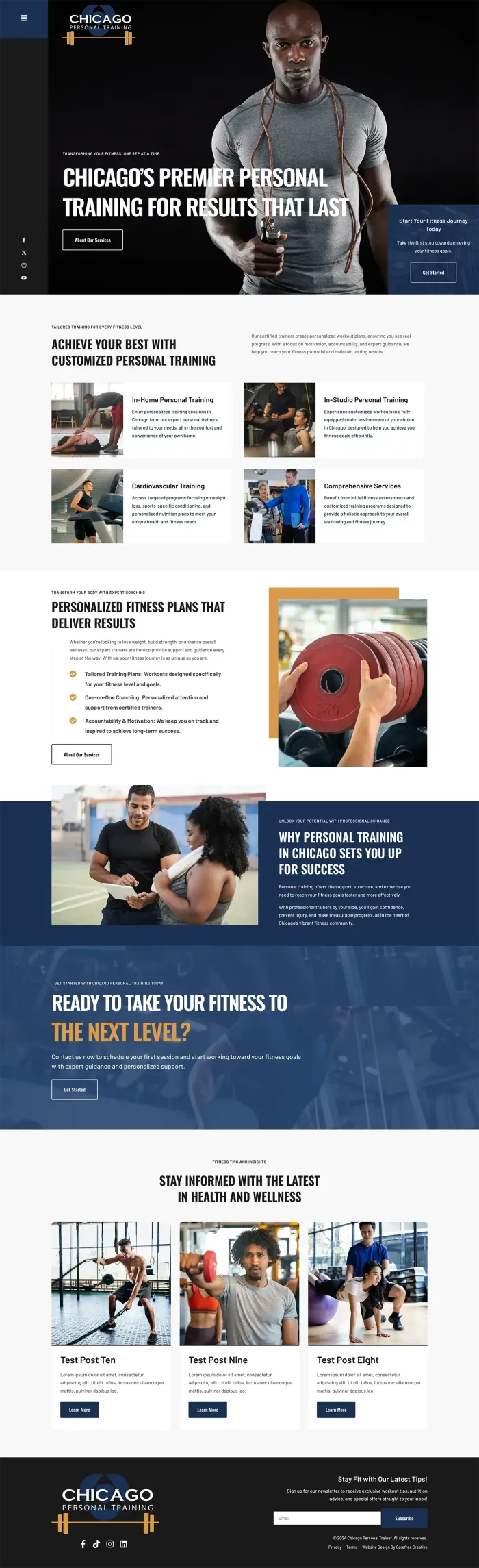 Chicago Personal Training website