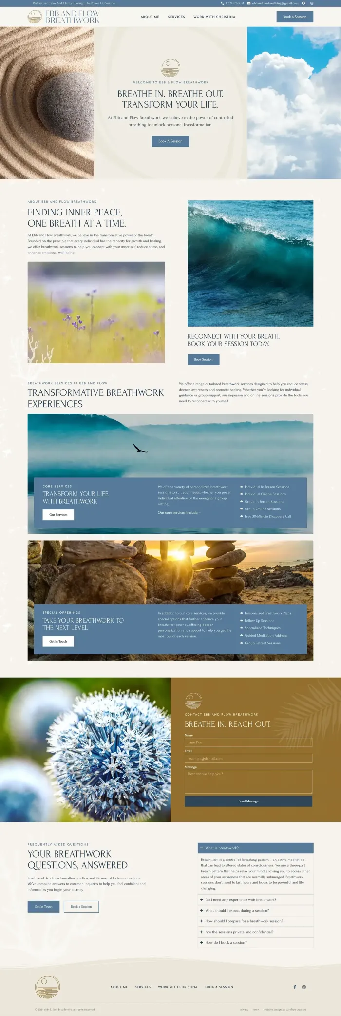 Ebb and Flow Breathwork website