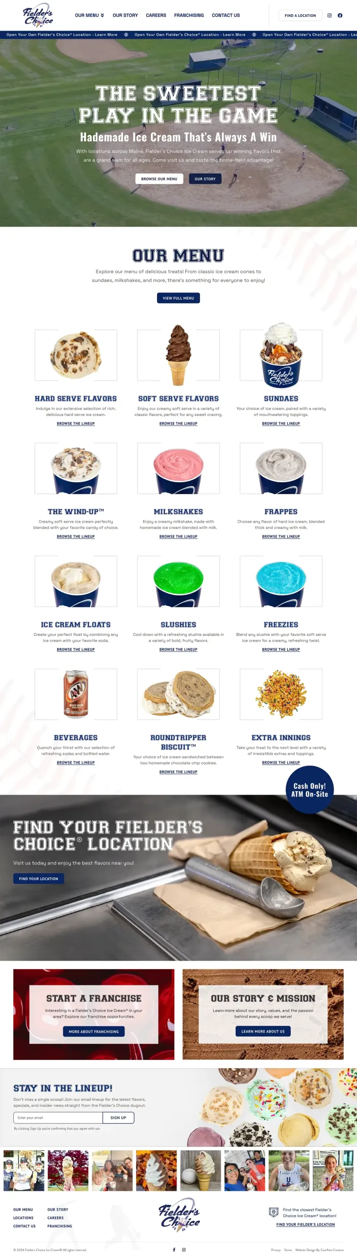 Fielder’s Choice Ice Cream website