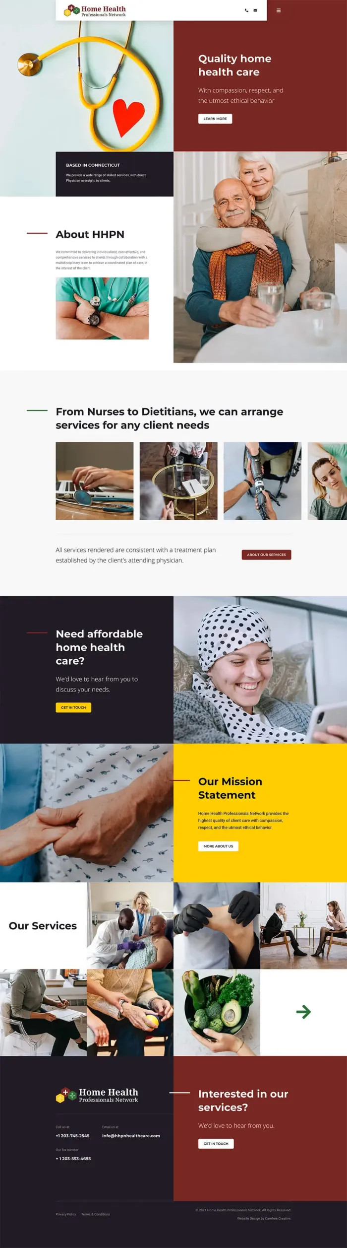 Home Health Professionals Network website