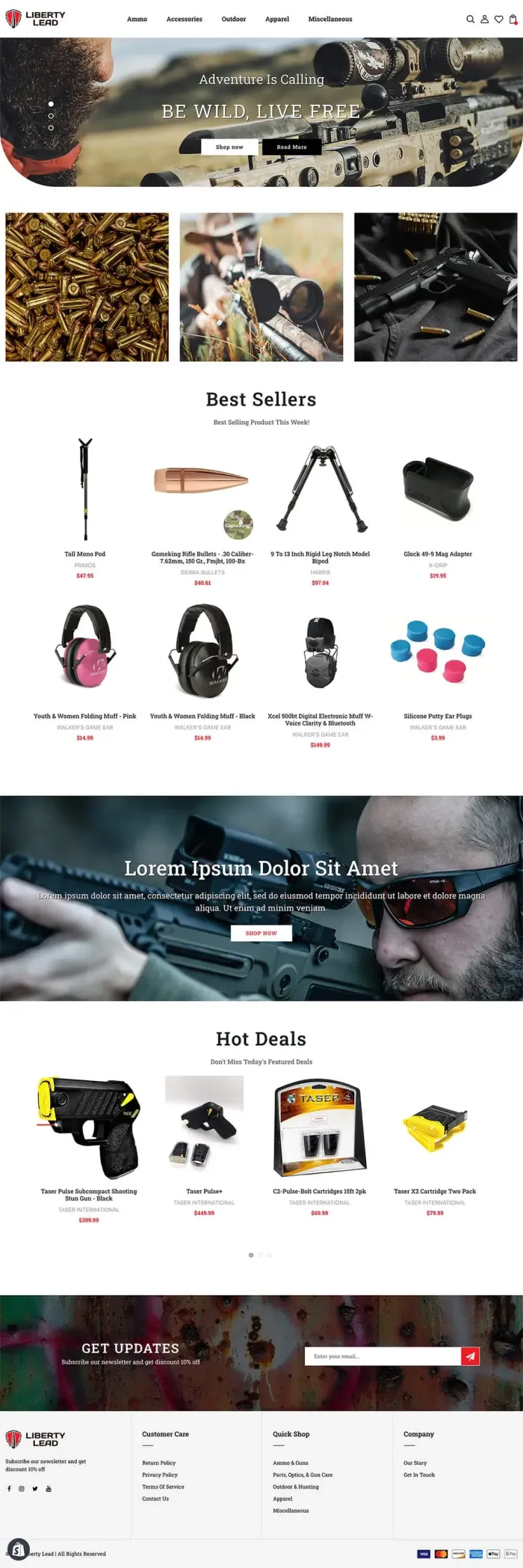 Liberty Lead website