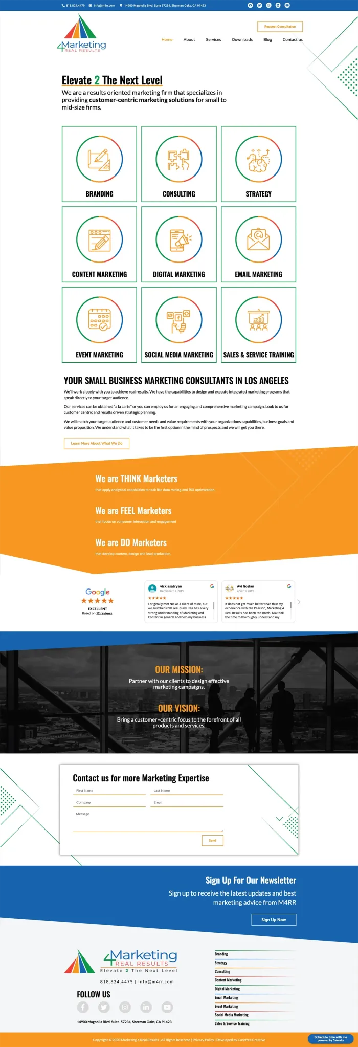 Marketing 4 Real Results website