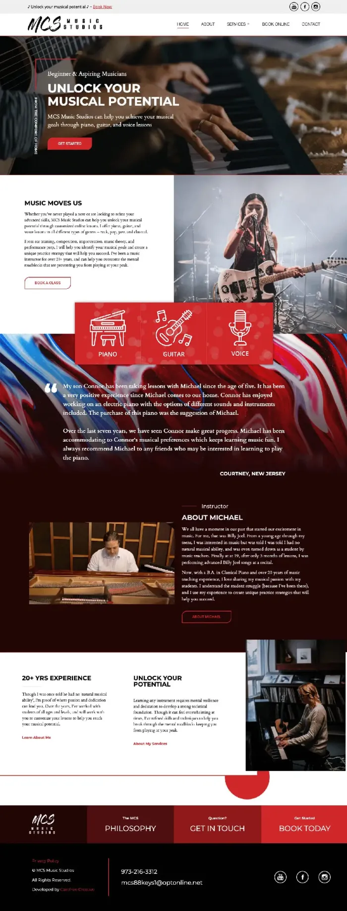 MCS Music Studios website