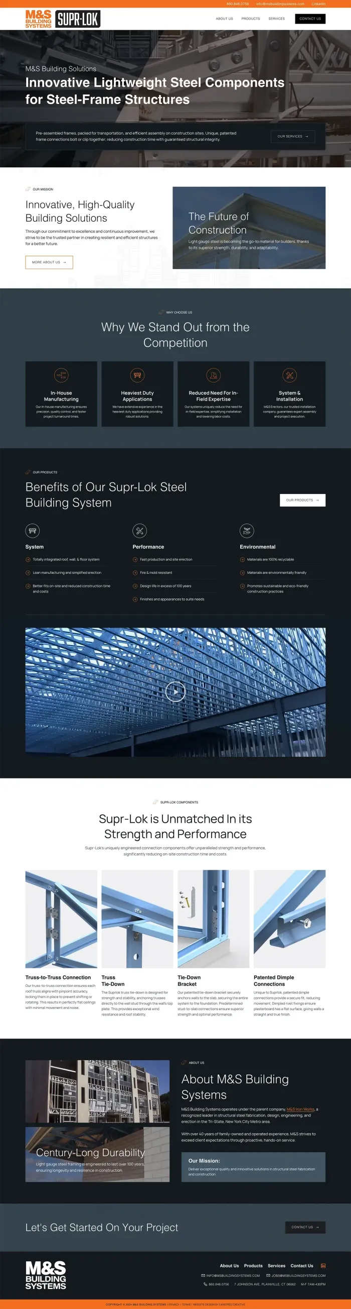 M&S Building Systems website
