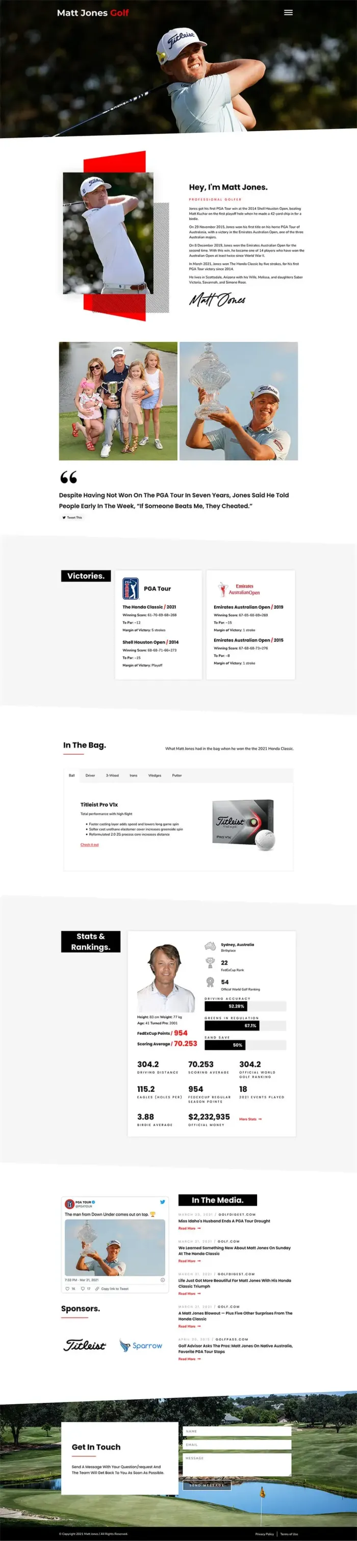 Matt Jones PGA website