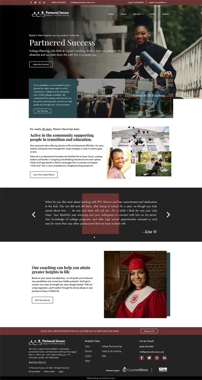 Partnered Success website