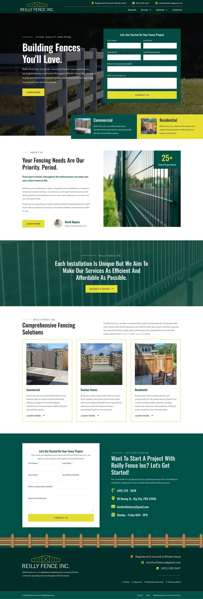 Reilly Fence website