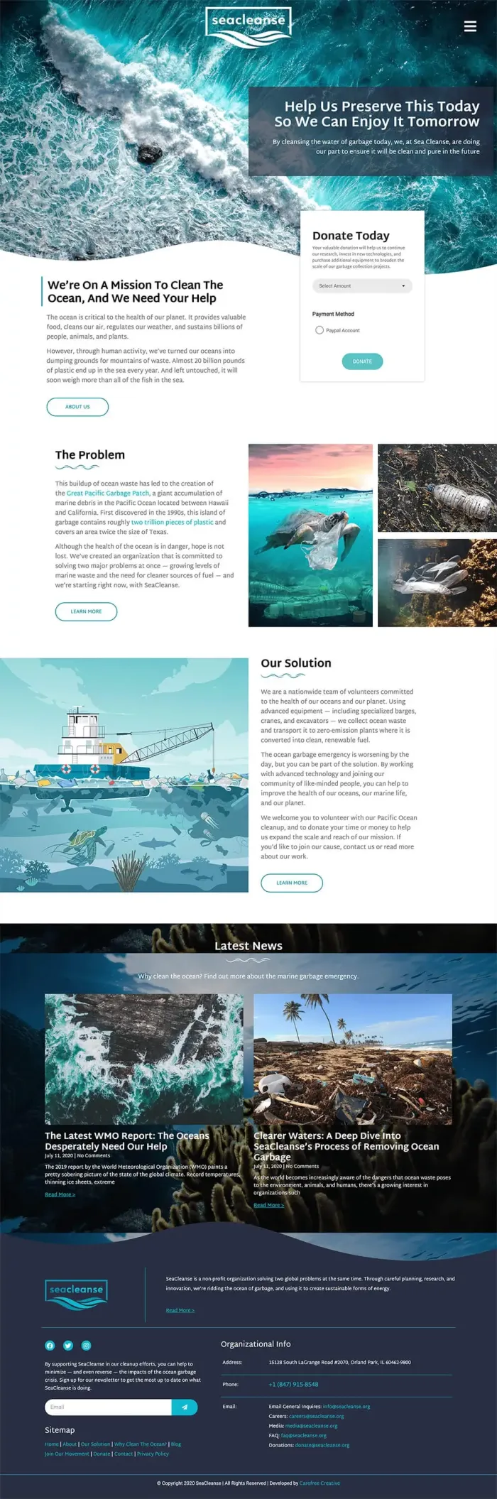 Seacleanse website