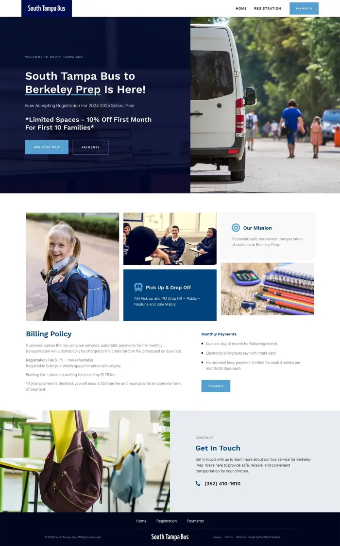 South Tampa Bus website
