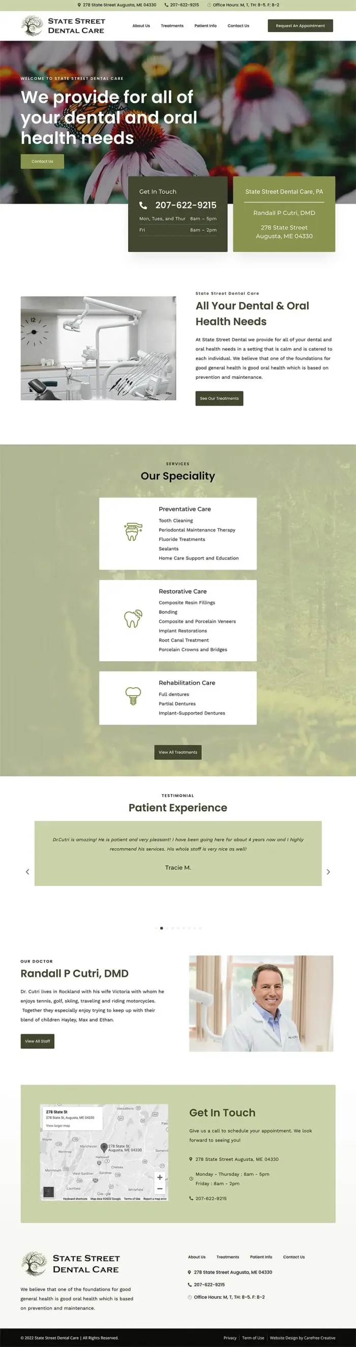 State Street Dental website