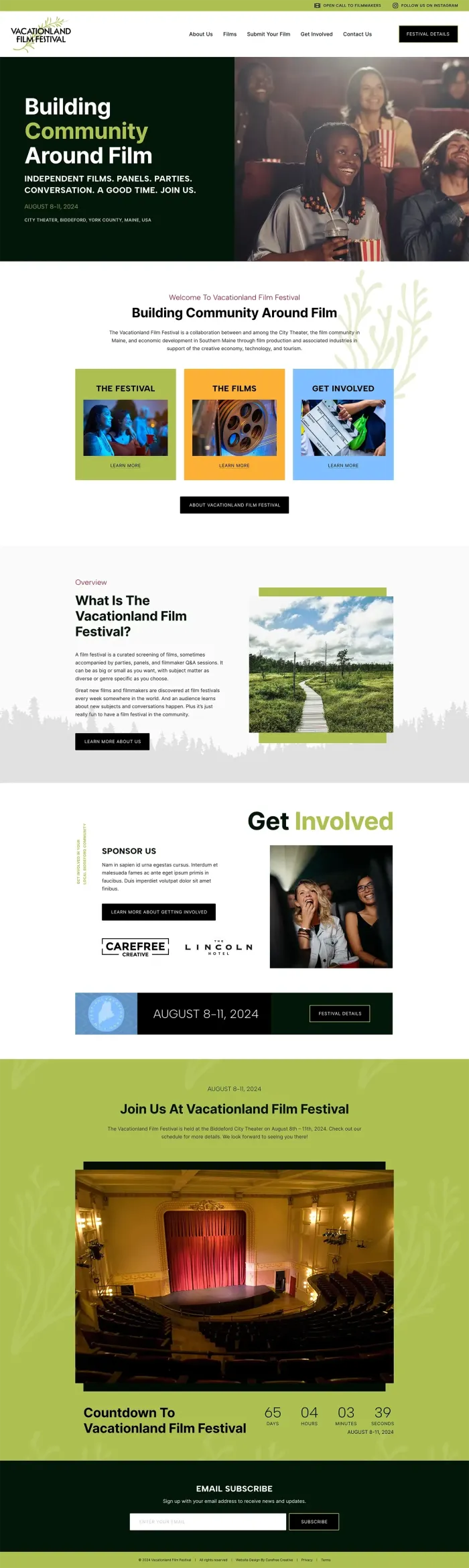 Vacationland Film Festival website
