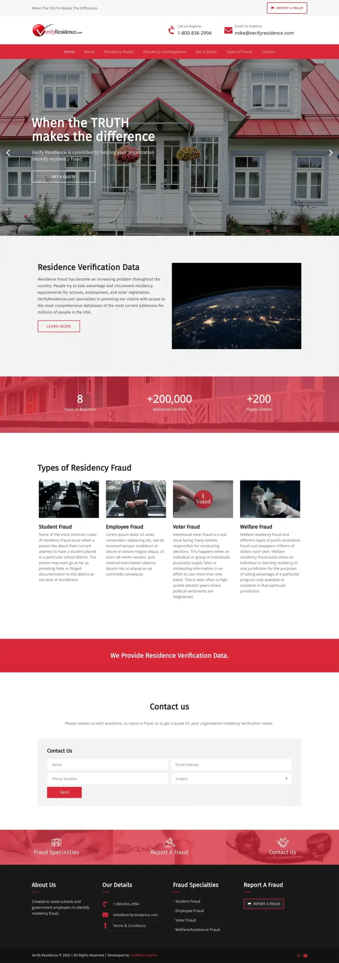 Verify Residence website