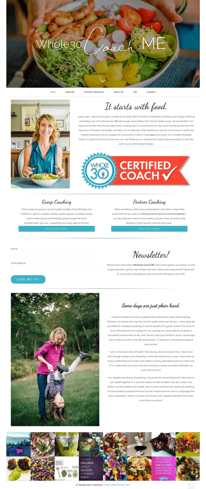 Whole30 Coach ME website