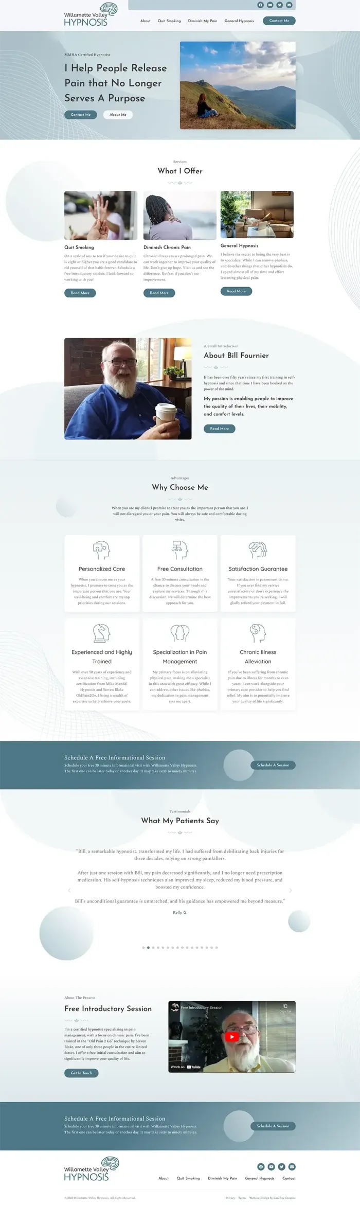 Willamette Valley Hypnosis website